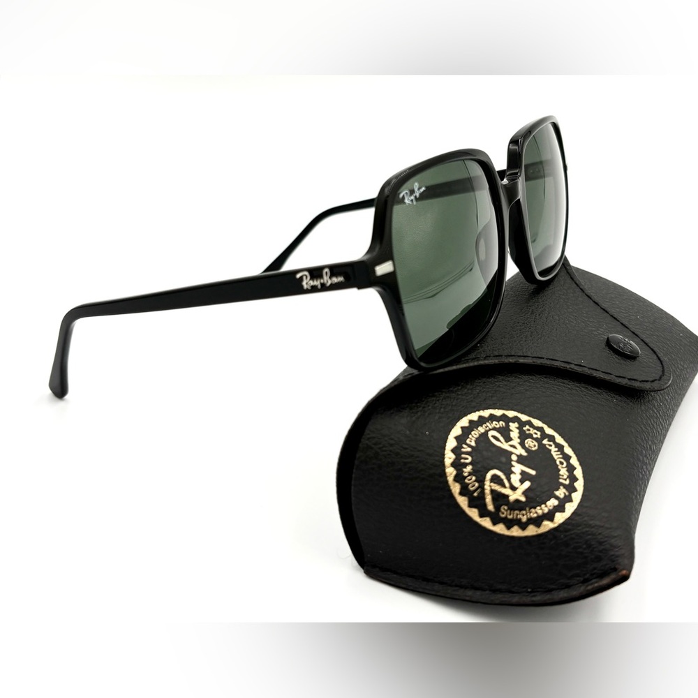 Ray-Ban Black Square Sunglasses with Dark Lenses - Picture 10 of 14